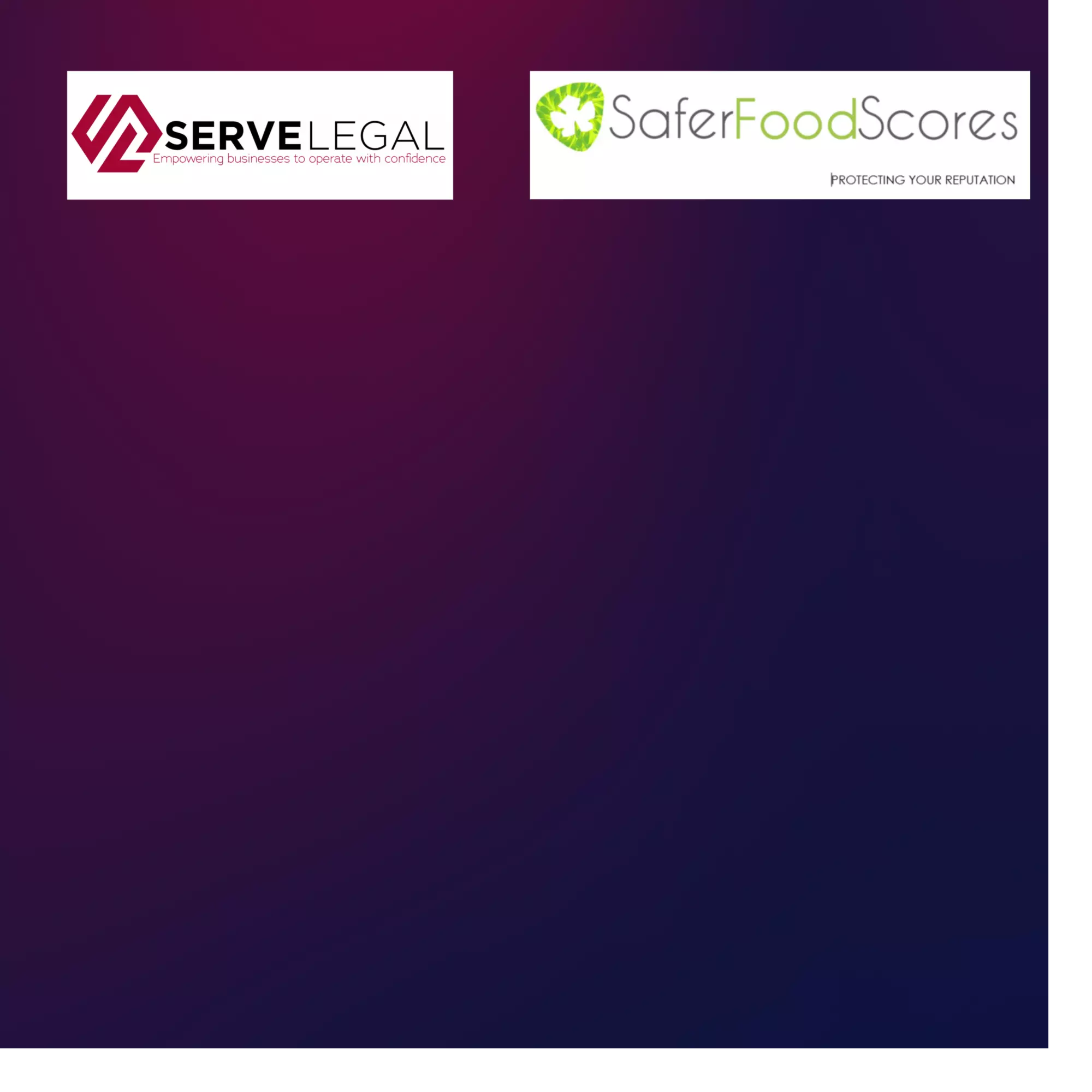 Serve Legal x Safer Food Scores Partnership